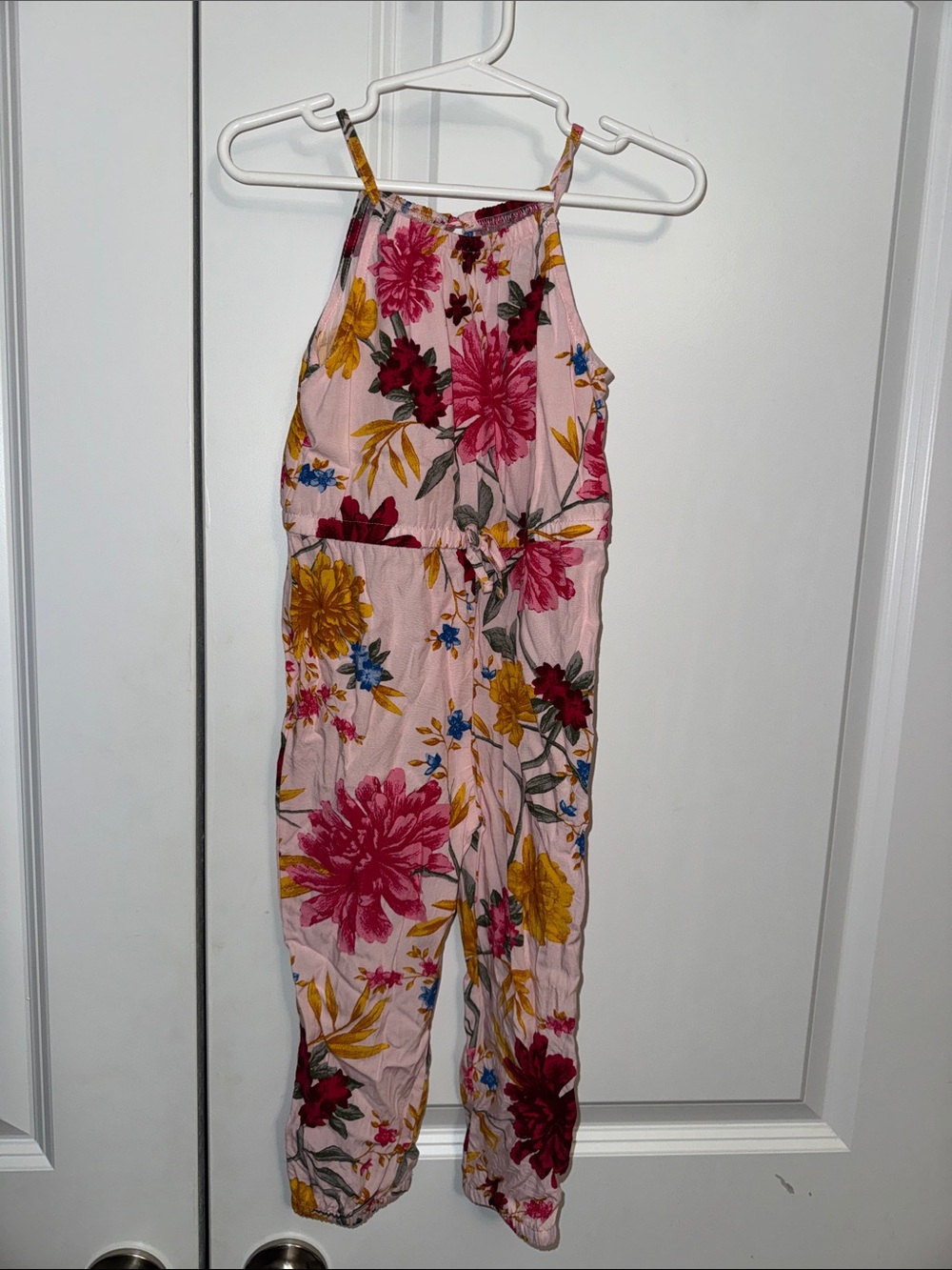 Old Navy Pink Floral Halter One-Piece Romper
